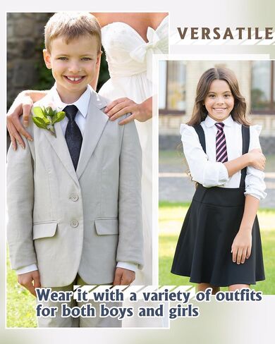Kajeer Pre-tied Boys Tie, Adjustable Toddler Kids Tie for Wedding School Uniforms, 2 Sizes in Saudi Arabia