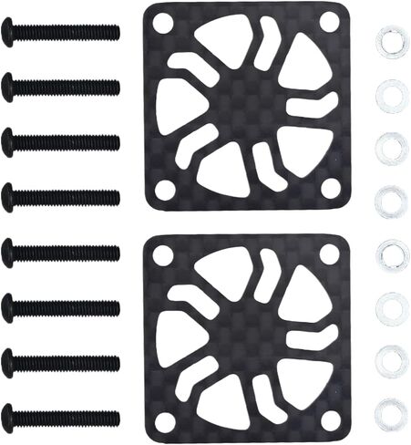 2Pcs RC Cooling Fan Cover, Carbon Fiber Electric Motor Cooling Fan Cover with Screw, Light Weight ESC Motor Heatsink Protector for RC Car Boat Truck Motor (30x30mm) in Saudi Arabia