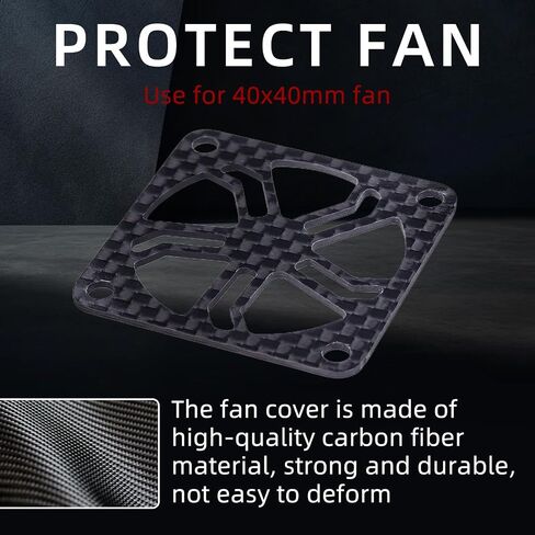 2Pcs RC Cooling Fan Cover, Carbon Fiber Electric Motor Cooling Fan Cover with Screw, Light Weight ESC Motor Heatsink Protector for RC Car Boat Truck Motor (30x30mm) in Saudi Arabia