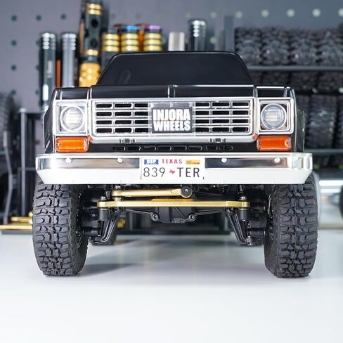 INJORA Brass Steering Links for FMS FCX24 Power Wagon Mud Racer 1/24 Upgrade Part（Black） in Saudi Arabia