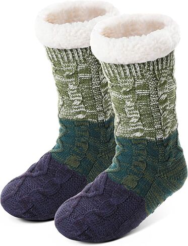 Anlisim Women Slipper Socks Non Slip Fuzzy Fluffy Thick Warm Cabin Cozy Comfy Soft Fleece Home Grips Socks in Kuwait