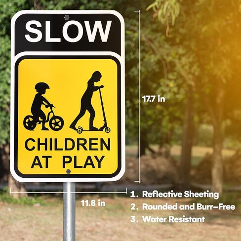لافتة Bigtime Dog Slow Down - تحذير للحيوانات الأليفة - لافتة ألومنيوم عاكسة سهلة التحديد لسلامة الطريق - سهلة التركيب والبقع - مناسبة للممرات والساحات والطرق - مشاهدة الكلاب in Kuwait