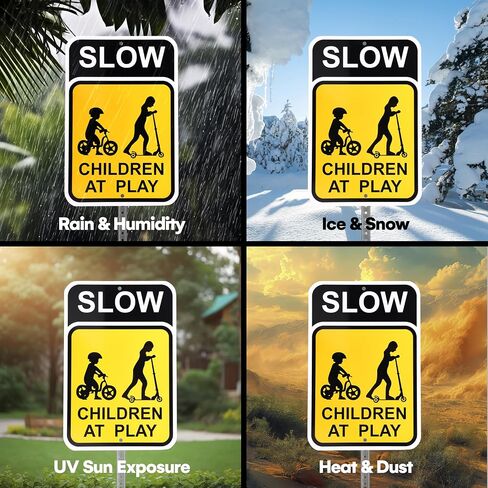لافتة Bigtime Dog Slow Down - تحذير للحيوانات الأليفة - لافتة ألومنيوم عاكسة سهلة التحديد لسلامة الطريق - سهلة التركيب والبقع - مناسبة للممرات والساحات والطرق - مشاهدة الكلاب in Kuwait