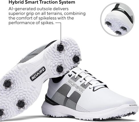 أحذية جولف رياضية للرجال من SQAIRZ Velo، أحذية جولف جديدة، مصممة لتحقيق التوازن والأداء، مسامير قابلة للاستبدال، مقاومة للماء، أحذية جولف للرجال مع مسامير، أحذية جولف للرجال، أحذية جولف in Kuwait