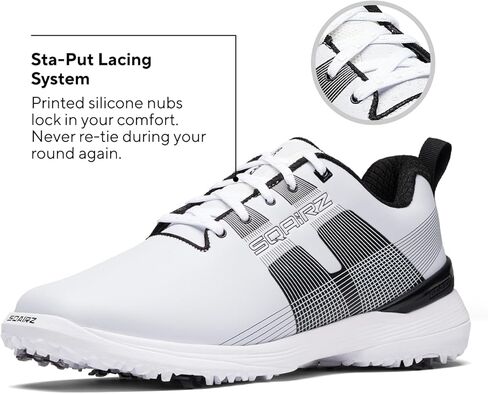 أحذية جولف رياضية للرجال من SQAIRZ Velo، أحذية جولف جديدة، مصممة لتحقيق التوازن والأداء، مسامير قابلة للاستبدال، مقاومة للماء، أحذية جولف للرجال مع مسامير، أحذية جولف للرجال، أحذية جولف in Kuwait