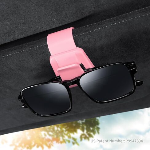 2 Pack Sunglass Holder for Car Visor Clip Eyeglass Ticket Card Clip on Sunglasses Mount Car Visor Accessories Organizer (KAFANLIN Black 2 Pack) in Saudi Arabia