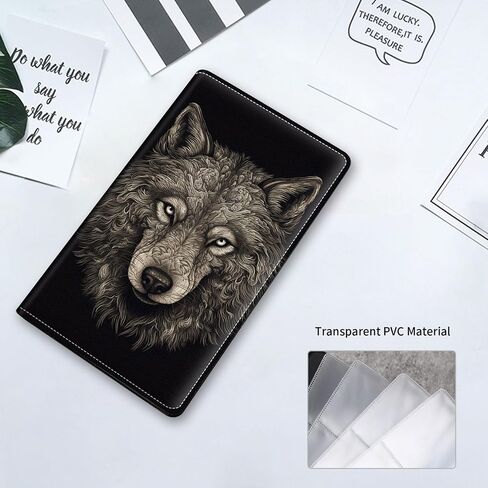 Business Card Organizer, 240 Cards Business Cards Holder, Portable Business Card Binder for Men or Women, Credit Card Organizer, Business Card Book, Wolf 02 in Kuwait