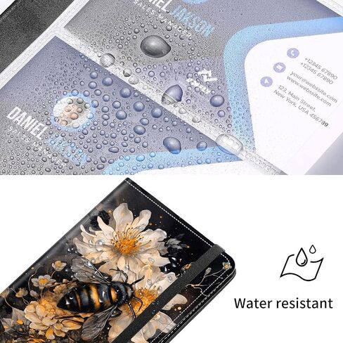 Business Card Organizer, 240 Cards Business Cards Holder, Portable Business Card Binder for Men or Women, Credit Card Organizer, Business Card Book, Wolf 02 in Kuwait