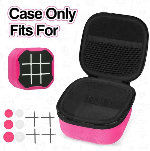 Roseliya Case Compatible wtih Giiker Tic Tac Toe Bolt Game - Durable Travel Bag for Giiker Infinite Tic Tac Toe Electronic 3-in-1 Puzzle Console and Accessories- Pink in Saudi Arabia