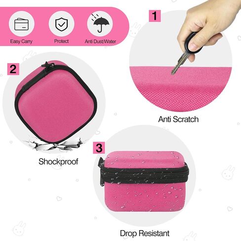 Roseliya Case Compatible wtih Giiker Tic Tac Toe Bolt Game - Durable Travel Bag for Giiker Infinite Tic Tac Toe Electronic 3-in-1 Puzzle Console and Accessories- Pink in Saudi Arabia