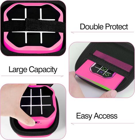 Roseliya Case Compatible wtih Giiker Tic Tac Toe Bolt Game - Durable Travel Bag for Giiker Infinite Tic Tac Toe Electronic 3-in-1 Puzzle Console and Accessories- Pink in Saudi Arabia