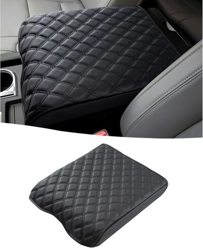 GIANT PANDA Custom Fit Center Console Cover for Toyota - Waterproof Faux Leather Armrest Center Cover - Full Protection - Black (RAV4 2019-2024, RAV4) in Kuwait