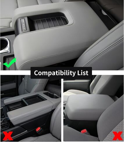 GIANT PANDA Custom Fit Center Console Cover for Toyota - Waterproof Faux Leather Armrest Center Cover - Full Protection - Black (RAV4 2019-2024, RAV4) in Kuwait