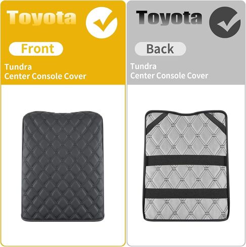 GIANT PANDA Custom Fit Center Console Cover for Toyota - Waterproof Faux Leather Armrest Center Cover - Full Protection - Black (RAV4 2019-2024, RAV4) in Kuwait