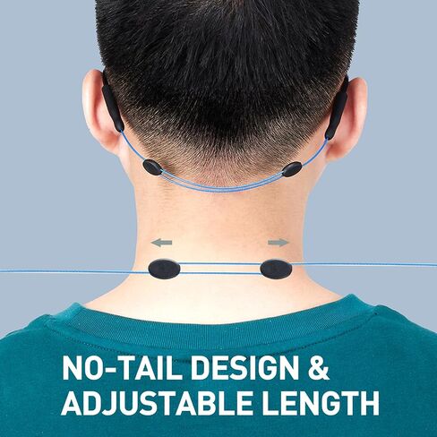 Glasses Strap -No Tail Adjustable Sunglasses Strap, Eyeglasses Strap, Cable Straps, Eye Glasses Holders Around Neck, Lanyard for Men Women -Eyewear Retainer String, Chain (4pcs Blue 14Inch) in Kuwait