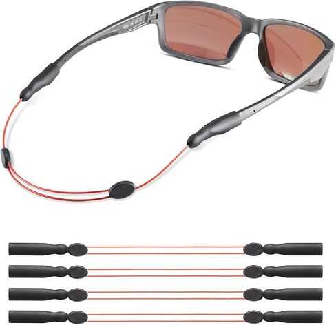 Glasses Strap -No Tail Adjustable Sunglasses Strap, Eyeglasses Strap, Cable Straps, Eye Glasses Holders Around Neck, Lanyard for Men Women -Eyewear Retainer String, Chain (4pcs Blue 14Inch) in Kuwait