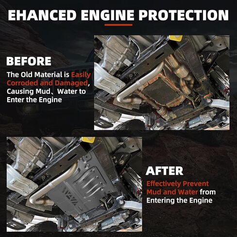 2024 Upgrade FL3Z-5D032-D Engine Splash Guard Shield Compatible with 2015-2022 Ford F-150 2.7L 3.3L 3.5L 5.0L, Lower Front Splash Shield Replacement # FL3Z-5D032-E, FL3Z-5D032-A in Kuwait