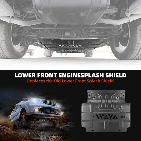 2024 Upgrade FL3Z-5D032-D Engine Splash Guard Shield Compatible with 2015-2022 Ford F-150 2.7L 3.3L 3.5L 5.0L, Lower Front Splash Shield Replacement # FL3Z-5D032-E, FL3Z-5D032-A in Kuwait