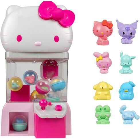 Hello Kitty and Friends، آلة مخلب مقاس 12 بوصة مع 8 شخصيات صغيرة قابلة للتجميع - منتج سانريو مرخص رسميًا من Jazwares (حصريًا لأمازون) in Saudi Arabia