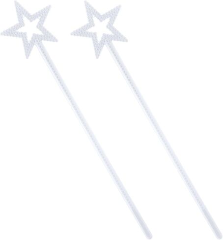 2 Pcs 13 Inch Star Wand Elf Baton Angel Wand Angel Fairy Wand Plating Wand Sticks for Princess Birthday Party Wedding Halloween Christmas Costume Cosplay Dress up Accessories（Pink） in Kuwait