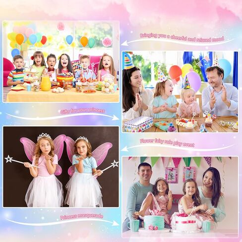 2 Pcs 13 Inch Star Wand Elf Baton Angel Wand Angel Fairy Wand Plating Wand Sticks for Princess Birthday Party Wedding Halloween Christmas Costume Cosplay Dress up Accessories（Pink） in Kuwait