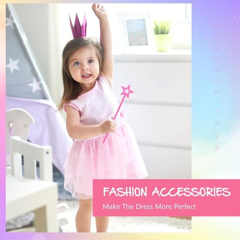 2 Pcs 13 Inch Star Wand Elf Baton Angel Wand Angel Fairy Wand Plating Wand Sticks for Princess Birthday Party Wedding Halloween Christmas Costume Cosplay Dress up Accessories（Pink） in Kuwait