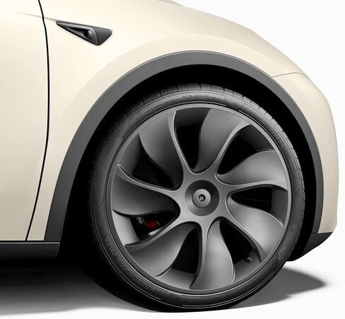 أغطية عجلات موديل Y Hubcaps مقاس 19 بوصة تناسب طراز Tesla Y 2020-2024 Gemini Rim غطاء واقي بديل موديل Y ملحقات أسود مطفي 4 قطع، TMY-G-02 in Kuwait