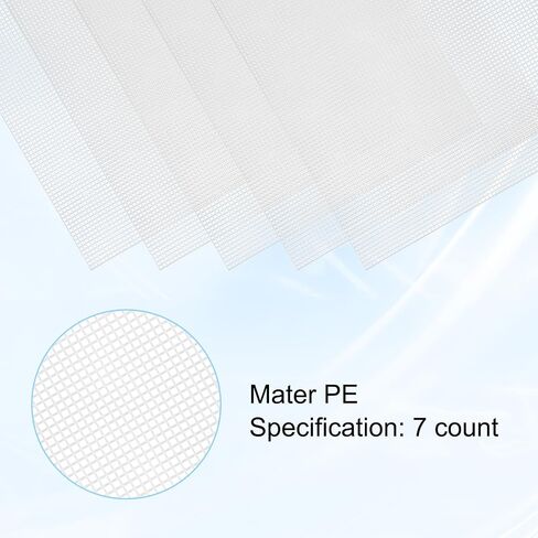 5 Pieces 7 Count Plastic Mesh Canvas Sheets 10.2 x 13 Inch Plastic Canvas Sheets Mesh Sheet Canvas Sheets White Eye Mesh for Embroidery, Acrylic Yarn Crafting, Knit Crochet Projects and Make Dividers in Saudi Arabia