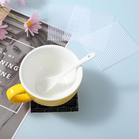 5 Pieces 7 Count Plastic Mesh Canvas Sheets 10.2 x 13 Inch Plastic Canvas Sheets Mesh Sheet Canvas Sheets White Eye Mesh for Embroidery, Acrylic Yarn Crafting, Knit Crochet Projects and Make Dividers in Saudi Arabia