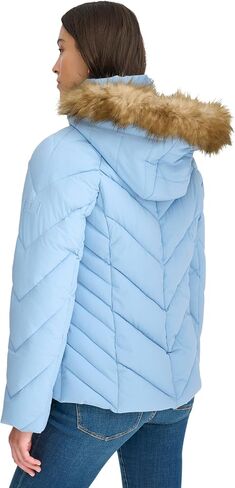 Tommy Hilfiger Women's Faux Fur Trimmed Short Puffer in Saudi Arabia