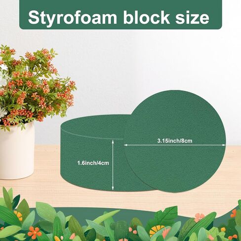 Phinus 8 PCS Styrofoam Block, Floral Foam Block Measures 1.57 x 3.14 inches, Flower Foam Can Be Used for Artificial Flower Arrangement DIY Crafts, Birthday, Prom, Church, Etc in Kuwait