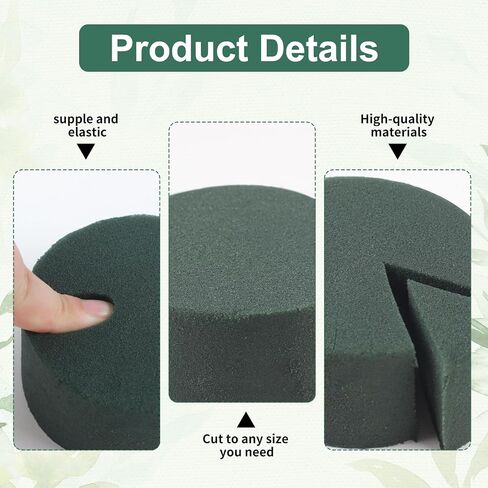 Phinus 8 PCS Styrofoam Block, Floral Foam Block Measures 1.57 x 3.14 inches, Flower Foam Can Be Used for Artificial Flower Arrangement DIY Crafts, Birthday, Prom, Church, Etc in Kuwait