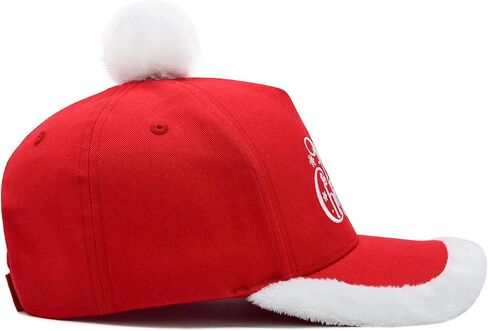Merry Christmas Hat for Kids, Adjustable Embroidered Toddler Xmas Holiday Baseball Cap with Pom Pom in Saudi Arabia