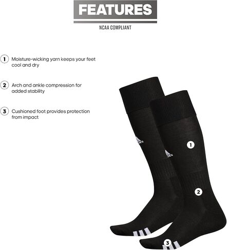 جوارب adidas Rivalry 2.0 Over The Calf (OTC) المبطنة لكرة القدم (زوجان) in Saudi Arabia