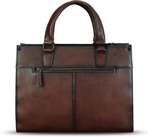 Genuine Leather Messenger Bag Briefcase for Men Vintage Real Leather Shoulder Bag Crossbody Bag Computer Laptop Bag in Kuwait