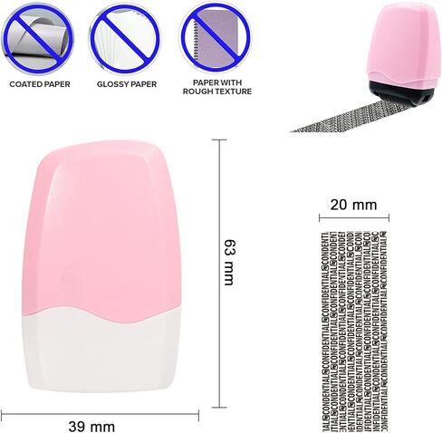 WAFJAMF ختم سرقة الهوية، قطعتين، ختم دوار للأمان ذاتي التحبير، ختم دوار للمعلومات الخاصة، مثالي لحماية الخصوصية، أخضر + وردي in Kuwait