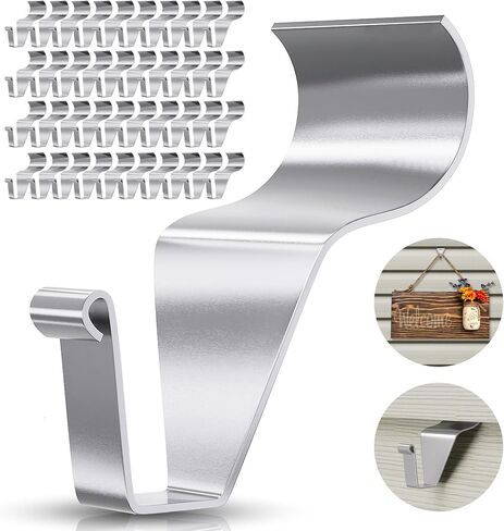 Vinyl Siding Hooks Hanger,10 Pack No Hole Siding Hanging Hanger,Heavy-Duty Stainless Steel Siding Hooks for Hanging on Patio,Vinyl Siding Clips Applicable to Outdoor or Holiday Decoration in Saudi Arabia