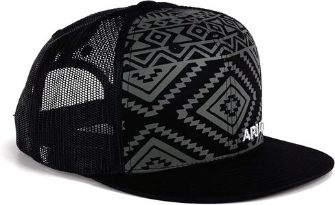 ARIAT Youth Flat Bill Cap with Aztec Pattern, Black in Saudi Arabia