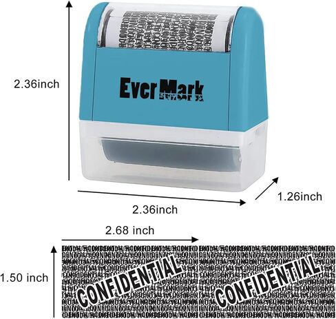 Identity Theft Protection Roller Stamp Confidential Roller Stamp with 1 Refill - Identity Protection Roller Stamps for Data Privacy, ID Protection and Address Blocker in Saudi Arabia