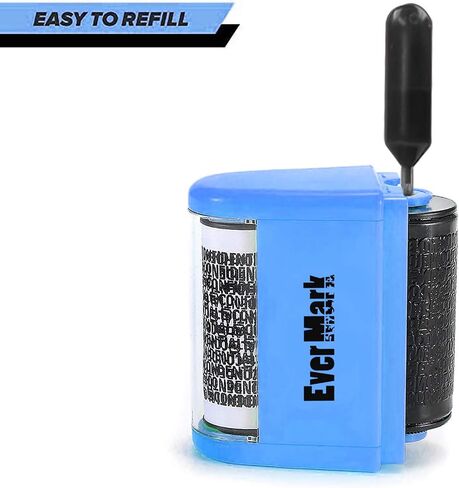 Identity Theft Protection Roller Stamp Confidential Roller Stamp with 1 Refill - Identity Protection Roller Stamps for Data Privacy, ID Protection and Address Blocker in Saudi Arabia