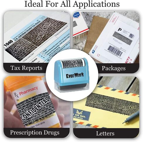 Identity Theft Protection Roller Stamp Confidential Roller Stamp with 1 Refill - Identity Protection Roller Stamps for Data Privacy, ID Protection and Address Blocker in Saudi Arabia