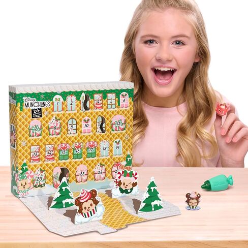 Just Play Disney Munchlings Advent Calendar مع تغيير الألوان والأشكال المعطرة، 31 قطعة، ألعاب للأطفال للأعمار من 3 سنوات فما فوق in Saudi Arabia