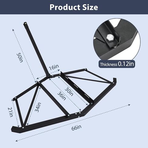 GAOMON Driveway Drag 66" Width, Driveway Drag Grader w/ 3 Sets Adjustable Bolts & 2 Reinforcement Bars, Tow Behind Drag Harrow with Pin-Style Hitch, Garden Lawn Tractor Driveway Grader for ATVs, UTV in Saudi Arabia