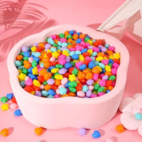 Ball Pit Balls for Toddlers,Plastic Mixed Star Toy Balls for Kids, for Baby Toddler Birthday Christmas, Ball Pool Play Tent, Baby Kiddie Pool Water Toys, Party Decoration in Kuwait