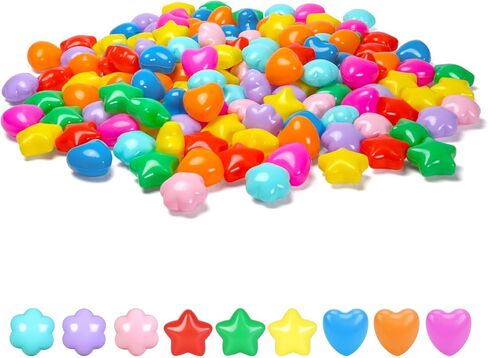 Ball Pit Balls for Toddlers,Plastic Mixed Star Toy Balls for Kids, for Baby Toddler Birthday Christmas, Ball Pool Play Tent, Baby Kiddie Pool Water Toys, Party Decoration in Kuwait