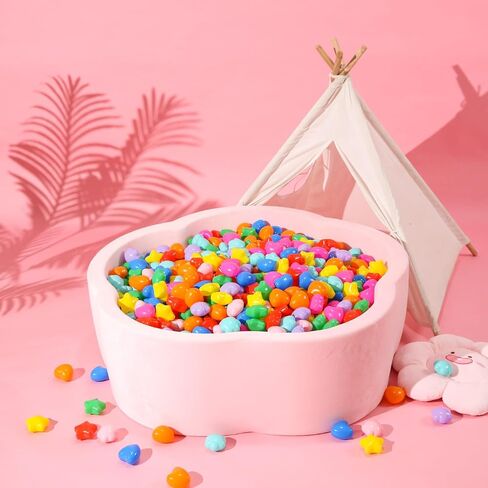 Ball Pit Balls for Toddlers,Plastic Mixed Star Toy Balls for Kids, for Baby Toddler Birthday Christmas, Ball Pool Play Tent, Baby Kiddie Pool Water Toys, Party Decoration in Kuwait