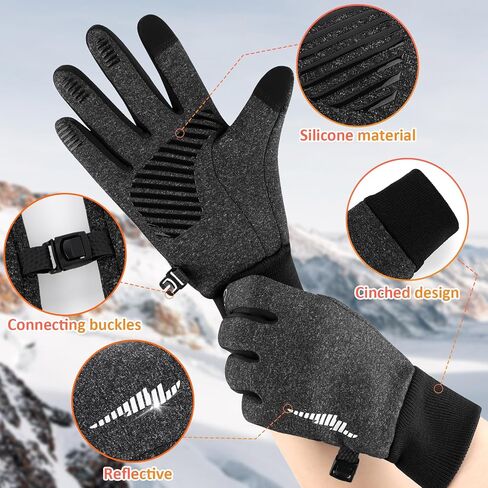 Duoyeree Kids Winter Gloves Warm Touchscreen Windproof Water Resistant Soft Lining Cycling Skiing Gloves for Boys Girls in Kuwait