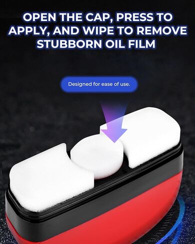 فرشاة تنظيف غشاء زيت السيارة من ساتشي - طلاء زجاجي كاره للماء 2024، مزيل غشاء الزيت الكل في واحد للزجاج الأمامي للسيارة، يحسن الوضوح والرؤية، سعة 120 مل (قطعتان) in Kuwait