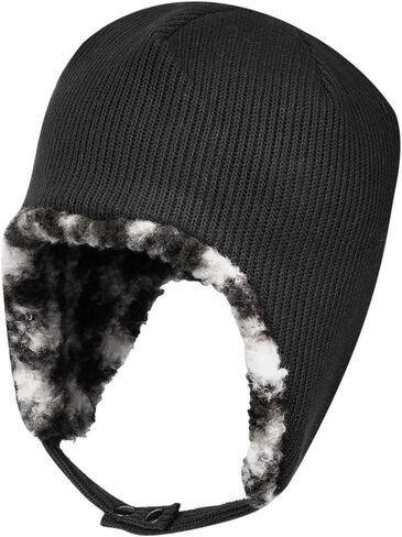 CLAPE Men's Fleece Warm Trapper Hat Corduroy Winter Ushanka Russian Hat Snow Eskimo Hat with Ear Flaps for Cold Weather in Saudi Arabia