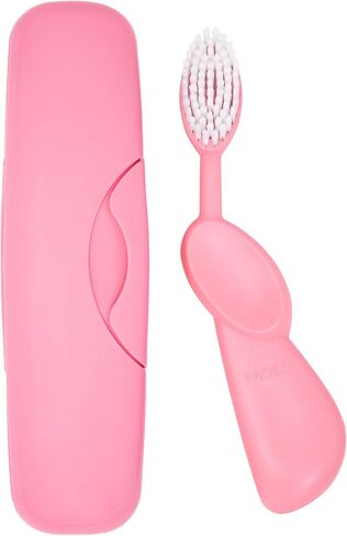 RADIUS Toothbrush Original Big Brush, BPA Free ADA Accepted - Right Hand - Lavender Brush with Lavender Case in Saudi Arabia